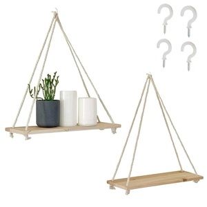 🪴Hanging Shelves for Wall🪴Boho Dorm, Living Room, Bedroom Decor
